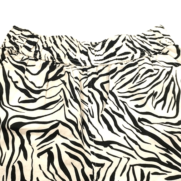 Nicole Miller NY 100% Linen Pull-on Wide Leg Pants Black/White Size S - Picture 6 of 9